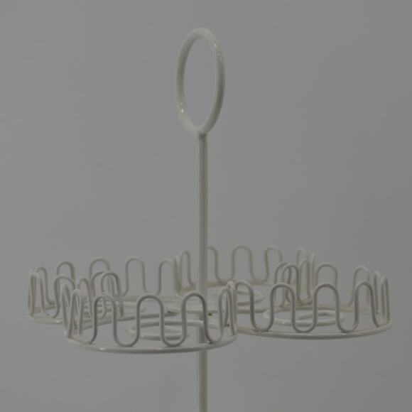 Cupcake Stand White Metal 3 Tier Holds 18 Wedding Party Pastry - Picture 12 of 13